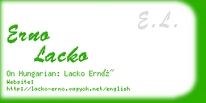 erno lacko business card